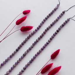 Бусины для украшений из Аметиста (45 бусин) 39 см