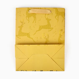 Пакет подарочный новогодний ламинированный Олени, MS 23 x 18 х 10 см - Дарите счастье фото 6