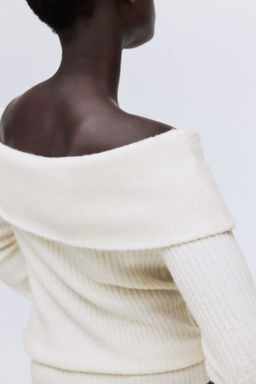 Top off-the-shoulder en punto de canal? - H&m фото 6