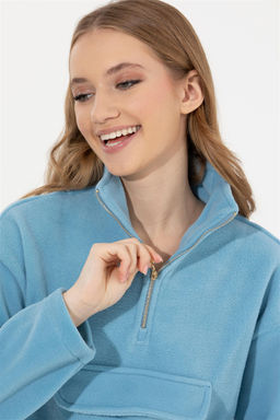 Женская синяя толстовка стоя - U.s. polo assn фото 8