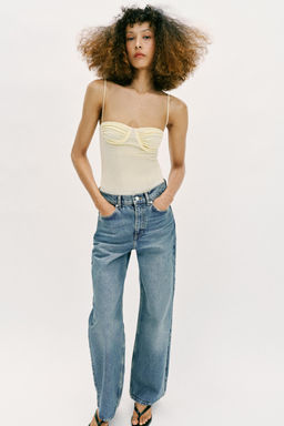 BODY TUL FRUNCES / Amarillo