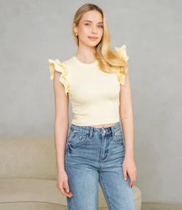 Футболка #ОКТ085006, жёлтый