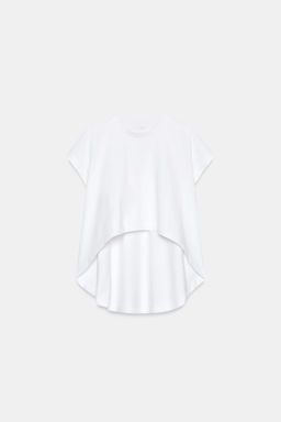 CAMISETA ASIM?TRICA MANGA CORTA / Blanco