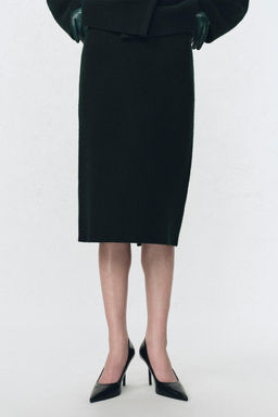 100% WOOL MIDI SKIRT SOSHIOTSUKI X ZARA  фото 12