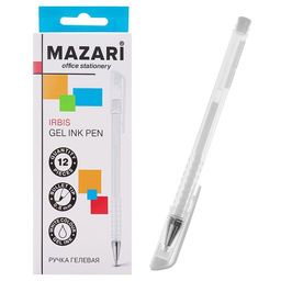 Цена за 12 шт. Ручка гелевая Pastel Mazari. IRBIS, белый стержень, узел 0.8 мм