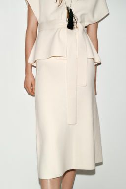 FALDA MIDI PUNTO / Crudo - Zara фото 9