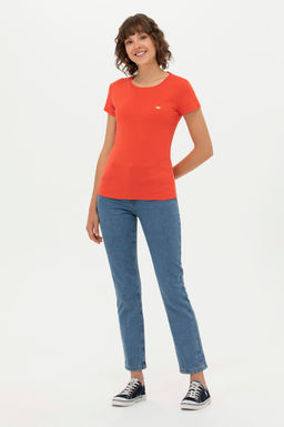 U. S. Polo Assn Женская красная футболка с круглым вырезом - U.s. polo assn фото 3