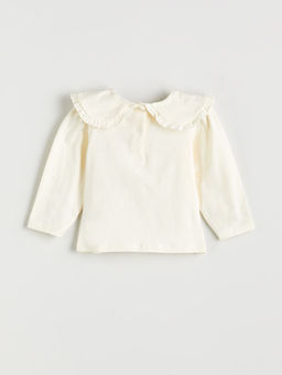 Bebe Yaka K?z Bebek Sweatshirt ve Tayt 2li