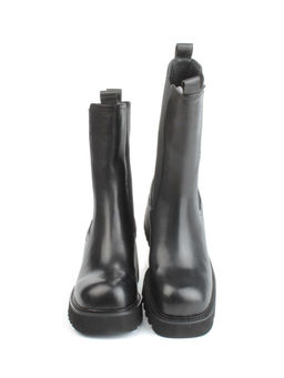 01-GZ6115-X81 BLACK Ботильоны демисезонные женские (натуральная кожа, байка) - Фабричный китай фото 7