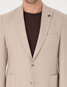 A__k Kahverengi Ex. Slim Fit %100 Pamuk Ceket