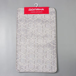 Коврик для ванной светящийся в темноте Доляна Светящиеся фигуры, 50?80 см, серый  фото 8