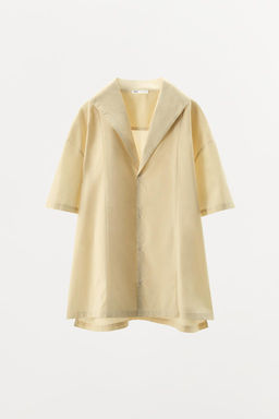 POPLIN SHIRT WITH STITCHING - Zara фото 7