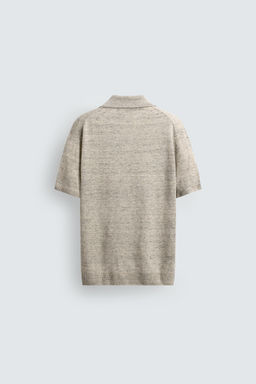 POLO PUNTO REGULAR FIT 100% LINO / Gris vigor? - Zara фото 8