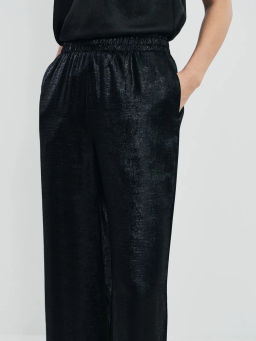 Прямые брюки из блестящей ткани / Zarina