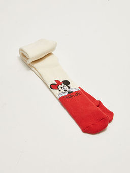 Minnie Mouse Desenli K?z Bebek Havlu K?lotlu ?orap