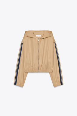 HOODED JACKET WITH SIDE STRIPES - Zara фото 5