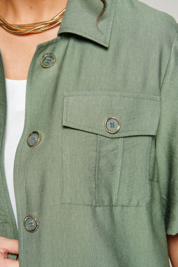 Костюм 6336 хаки, Брюки, Блуза, Топ - Beautiful and free фото 4