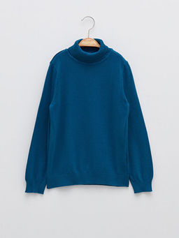 Bal?k?? Yaka Basic Uzun Kollu Erkek ?ocuk ?nce Triko Kazak