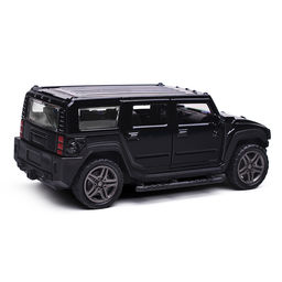 Чёрная инерционная машинка Внедорожник с люком die-cast,1:32, открывающиеся двери