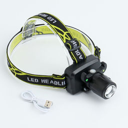 Фонарь налобный аккумуляторный 5 Вт, 1200 мАч, XPE, USB, 3 режима - Simaland фото 3