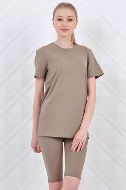 Арт. 5618 Костюм с бриджами 42-50 (5 шт) Цвет:верх-светло-серый, низ-светло-серый