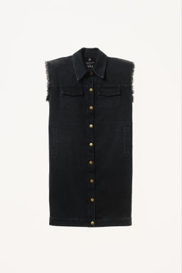 VESTIDO DENIM MANGA SISA WILLY CHAVARRIA X ZARA / Negro фото 4