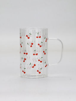 Кружка стеклянная «Вишенки», 350 мл
