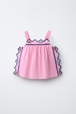 TOP BORDADOS ZIGZAG / Fresa - Zara фото 3