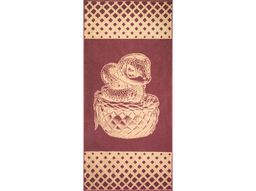 6с102.411ж1 Змейка в корзинке(слива1) Полотенце махровое 67х150см