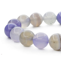 Агат светло-голубой 10мм, браслет "Классика" длина 16см