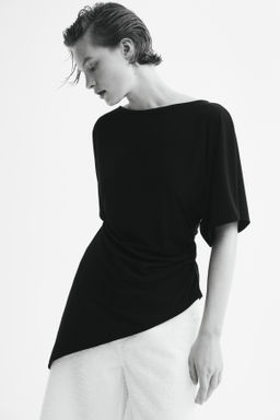 Top asim?trico con mangas mariposa - H&m фото 3