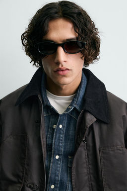 WAXED FINISH JACKET WITH CONTRAST COLLAR - Zara фото 13