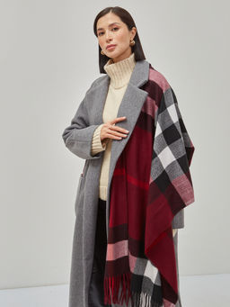 В составе шерсть и кашемир! теплый двусторонний палантин - Tantino фото 2