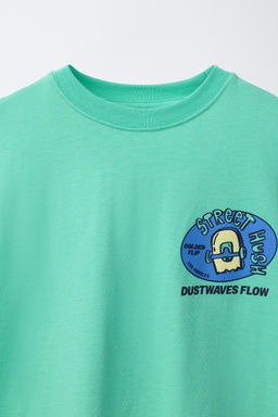 CAMISETA ESTAMPADO RELIEVE / Verde / Azul - Zara фото 3