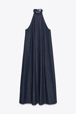 TRF HALTER DENIM DRESS - Zara фото 7