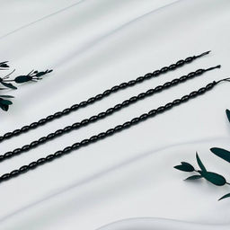 Бусины для украшений из черного Турмалина "Шерл"