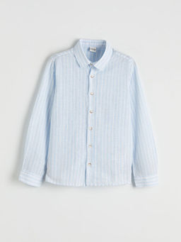 ?izgili Keten Kar???ml? Erkek ?ocuk G?mlek