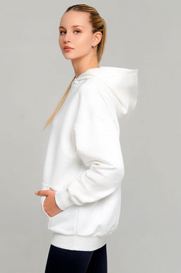 Арт. 15102 Худи женское оверсайз 44-52 (5 шт) Цвет:молочный