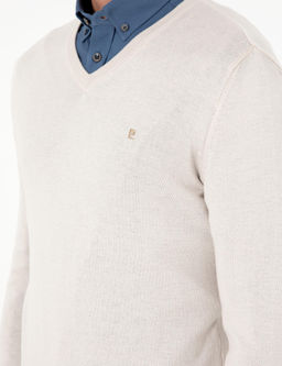 Ta_ Slim Fit V Yaka Basic Triko Kazak - Pierre cardin фото 7