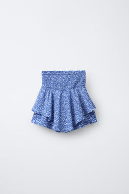 FLORAL LAYERED BERMUDA SKORT