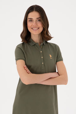 Kad_n Koyu Haki _rme Elbise Sepette S_rpriz _ndirim - U.s. polo assn фото 2