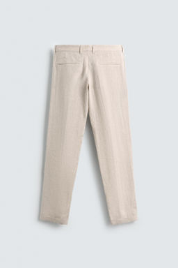 100% LINEN SUIT TROUSERS - Zara фото 18