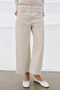 JEANS ZW COLLECTION CULOTTE TIRO MEDIO / Piedra - Zara фото 2