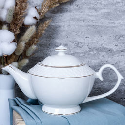 Чайный набор 13 предметов 260 мл 900 мл на ножке / GA2-13G /уп 4/ костяной фарфор - Галеонтрейд фото 16