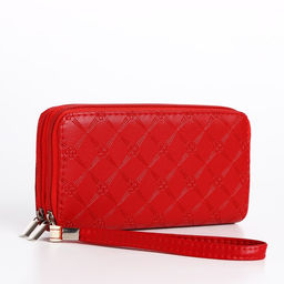 Кошелёк на молнии, цвет красный