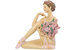 Статуэтка 11*7,5*12,5 см Балерина с цветами в розовом  - Elan gallery фото 12