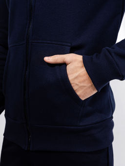 Спортивный жакет на молнии в синем цвете темно -синий 121139