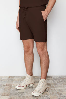 Basic Kahverengi Regular/Normal Kesim Orta Boy Bagc?kl? Dokulu K?r?smaz Ottoman Sort TMNSS23SR00039