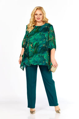 Блуза Элль стиль 2263/14а изумруд  фото 2