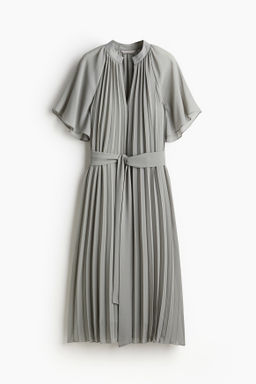 Vestido plisado con cinturon de anudar - H&m фото 7